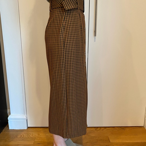 Zara - Checkered, high waist, belted skirt - Picture 3 of 5